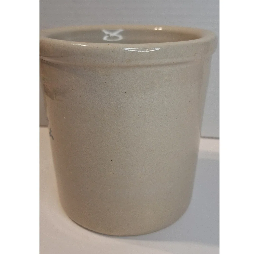 Vtg Robinson Ransbottom Happy Mother's Day Stoneware Crock Bunny Rabbit‎ Pottery